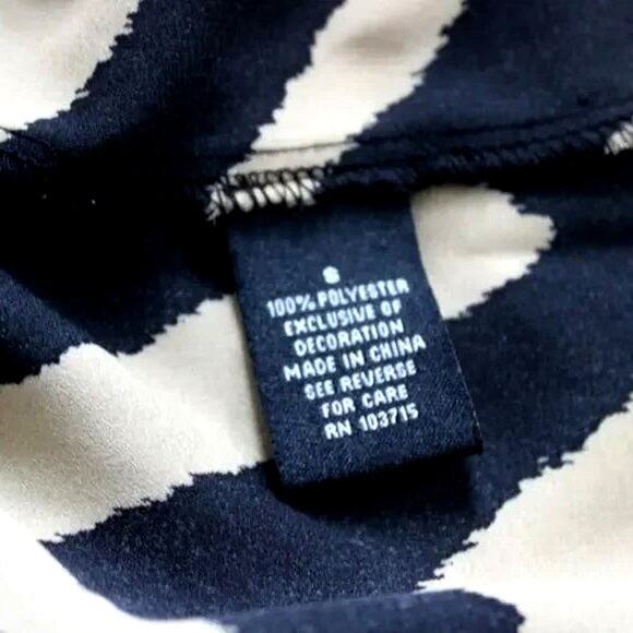 Zac & Rachel Long Sleeve Blouse Chevron Print in S Tie Front V Neck - Picture 8 of 8